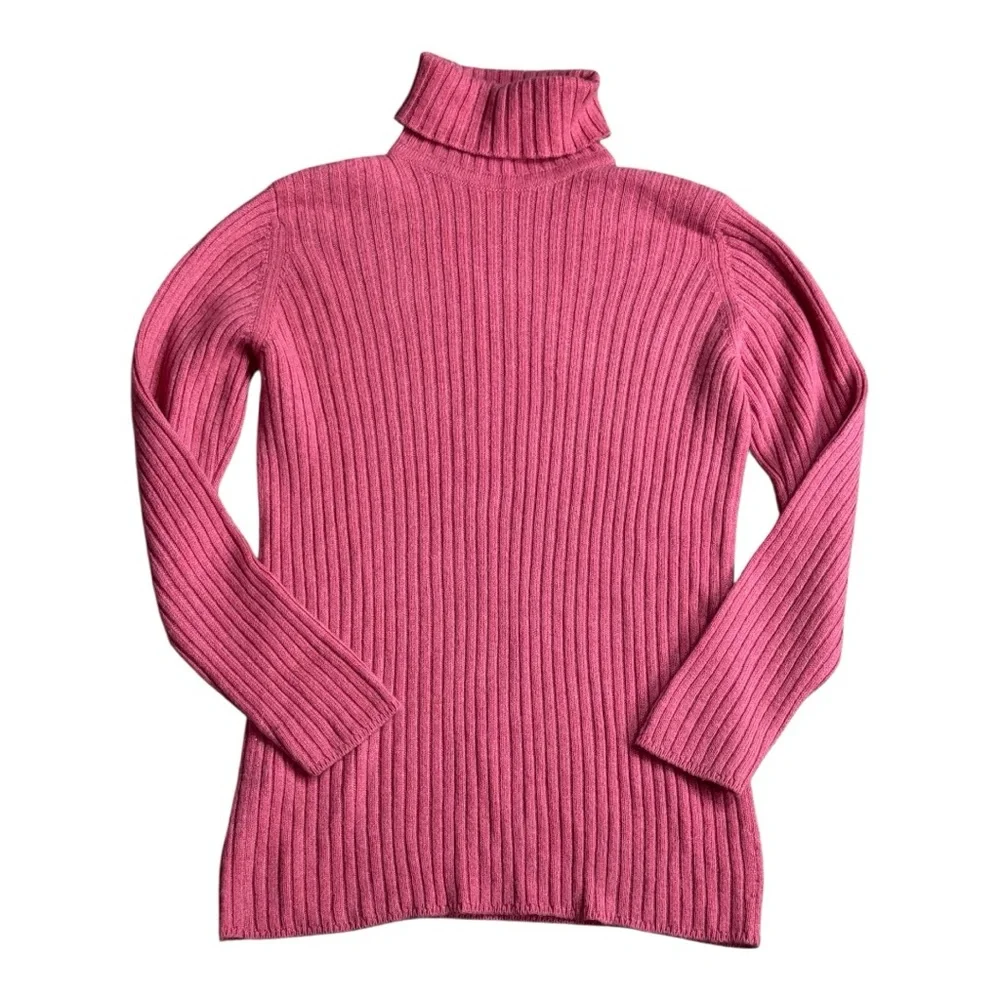 Johnston’s of Elgin Scotland Cashmere Roll-Collar Turtleneck Jumper Sweater 38/L